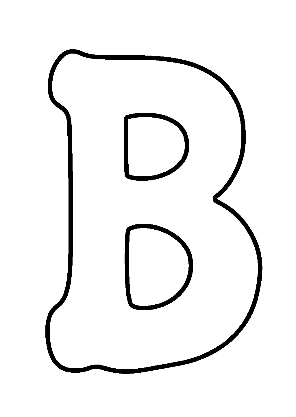 Disegno da colorare di lettera B con barca