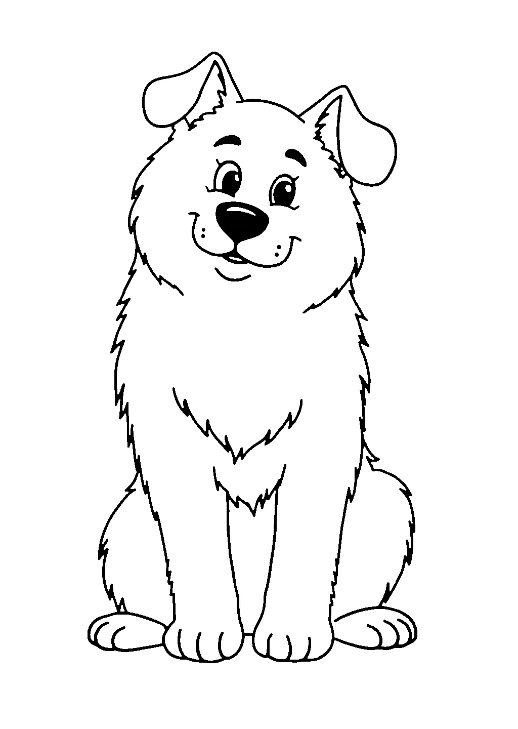 Disegno di un orso bruno in posizione eretta da colorare per bambini