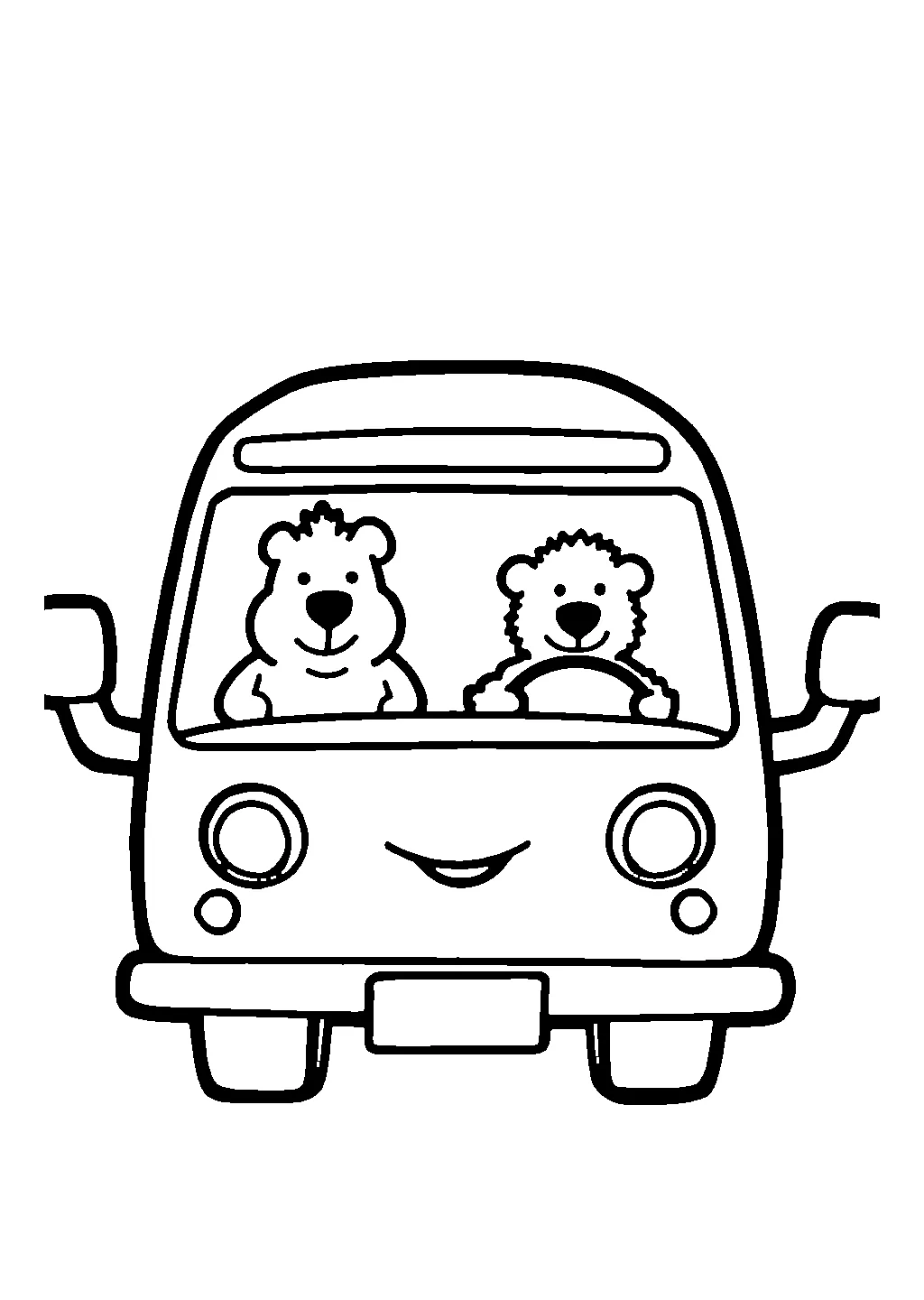 Disegno di una pensilina con panchina e cartello dell'autobus da colorare