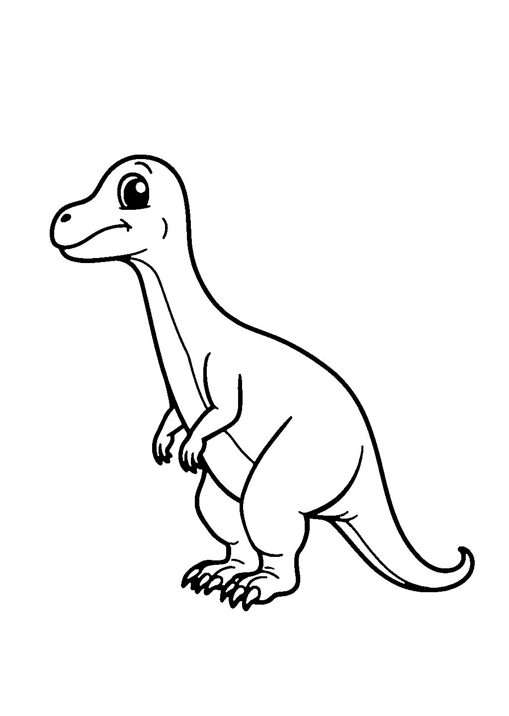 Disegno di dinosauro carnivoro con denti affilati da colorare