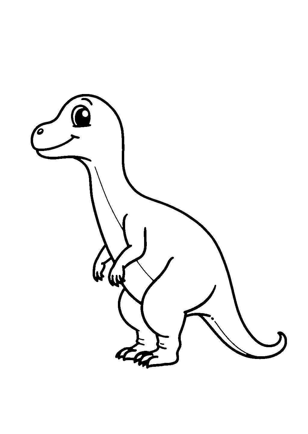 Disegno di un dinosauro erbivoro dal collo lungo da colorare