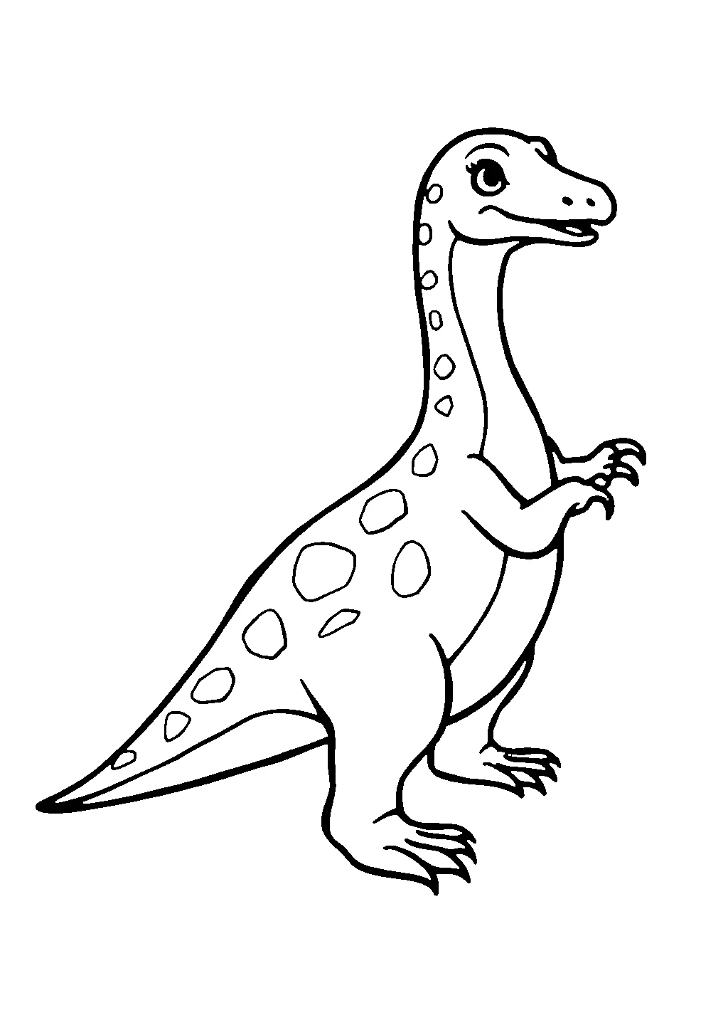 Disegno di dinosauro erbivoro con pollice a spuntone da colorare