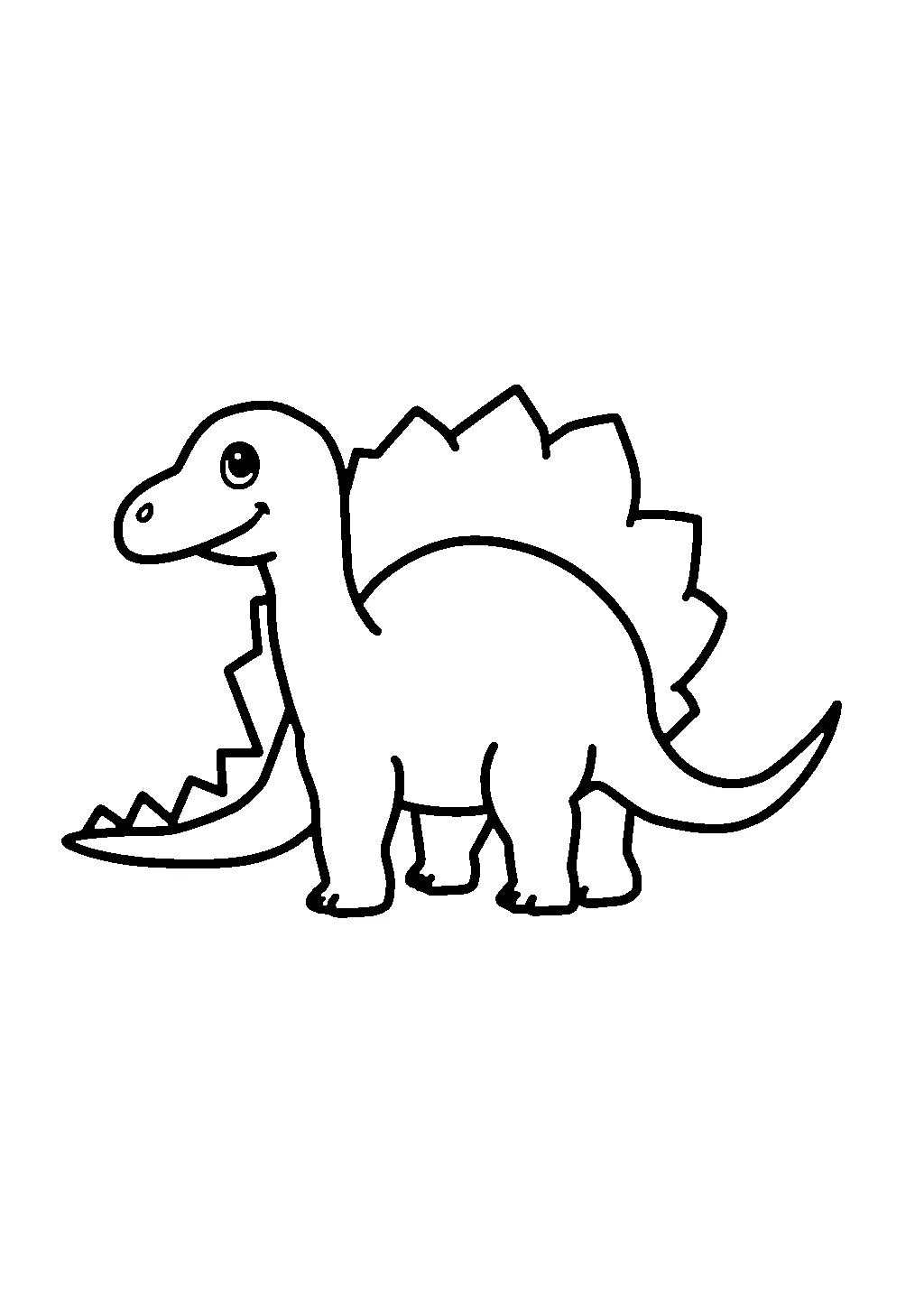 Disegno di dinosauro erbivoro con lunga cresta ossea da colorare