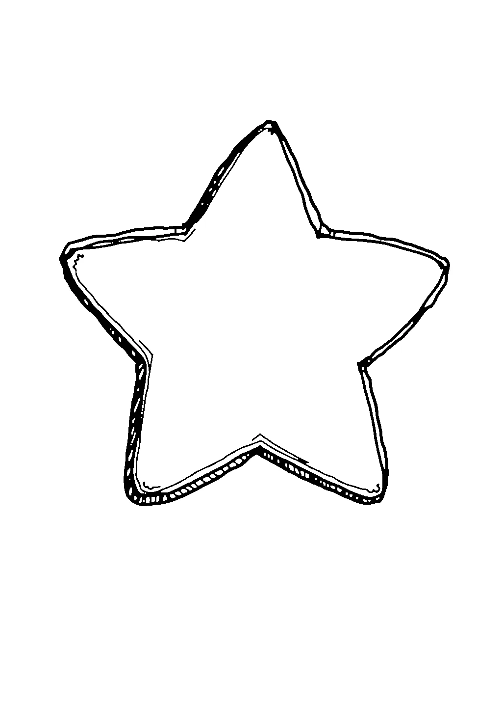 Disegno di biscotti natalizi a forma di stella decorati con glassa da colorare