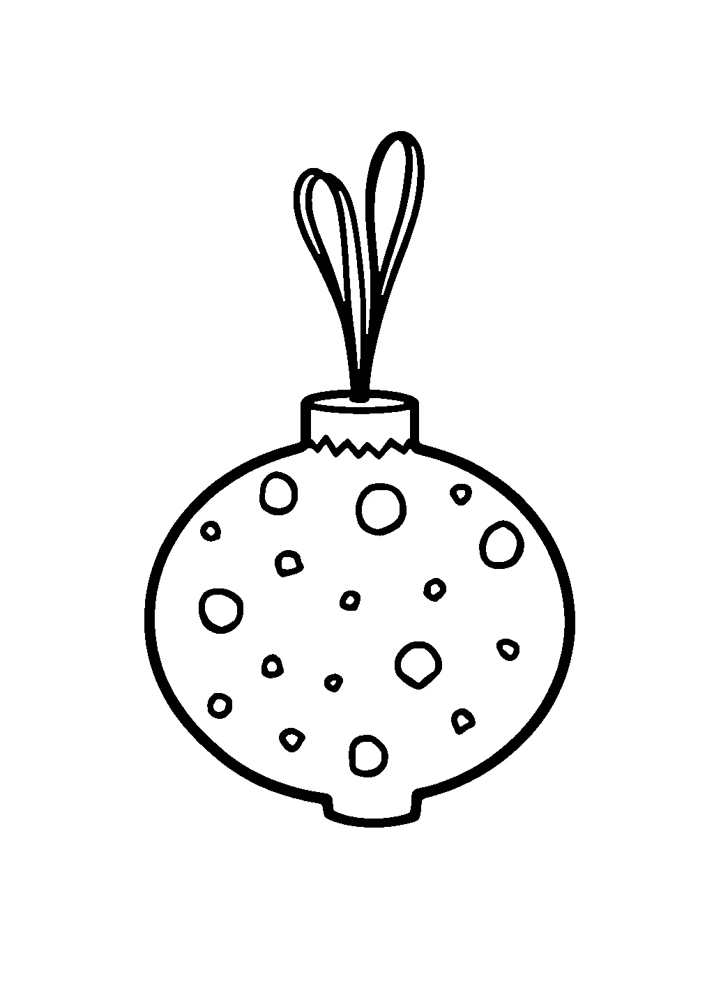 Disegno di una sfera natalizia con motivi decorativi da colorare