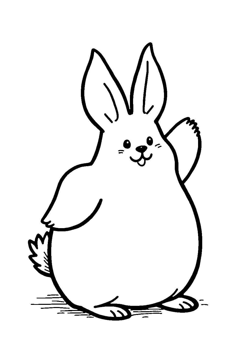 Disegno da colorare di coniglietto di pasqua